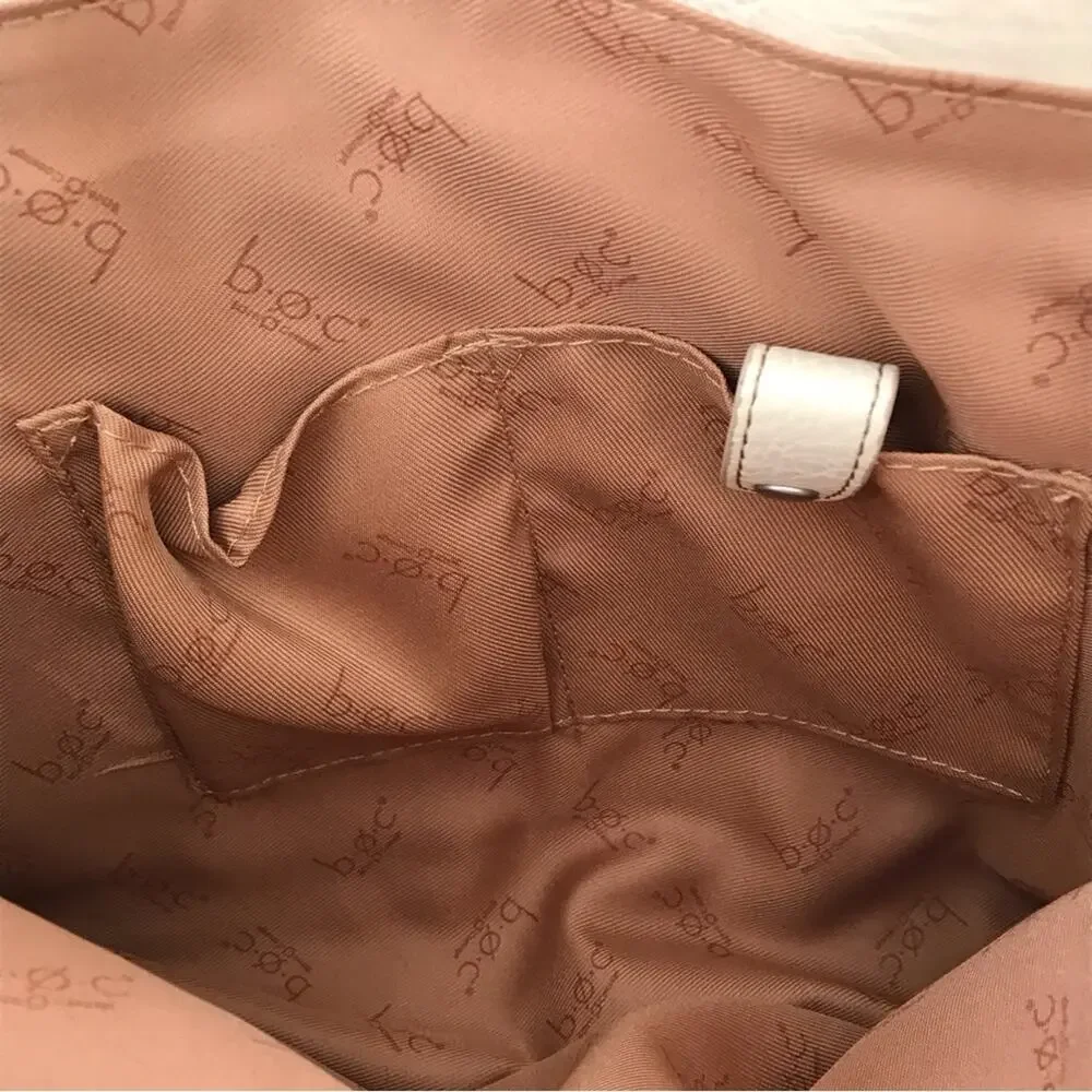 BOC Born Multi-pocket Purse Ivory Cream White Hobo Shoulder Bag